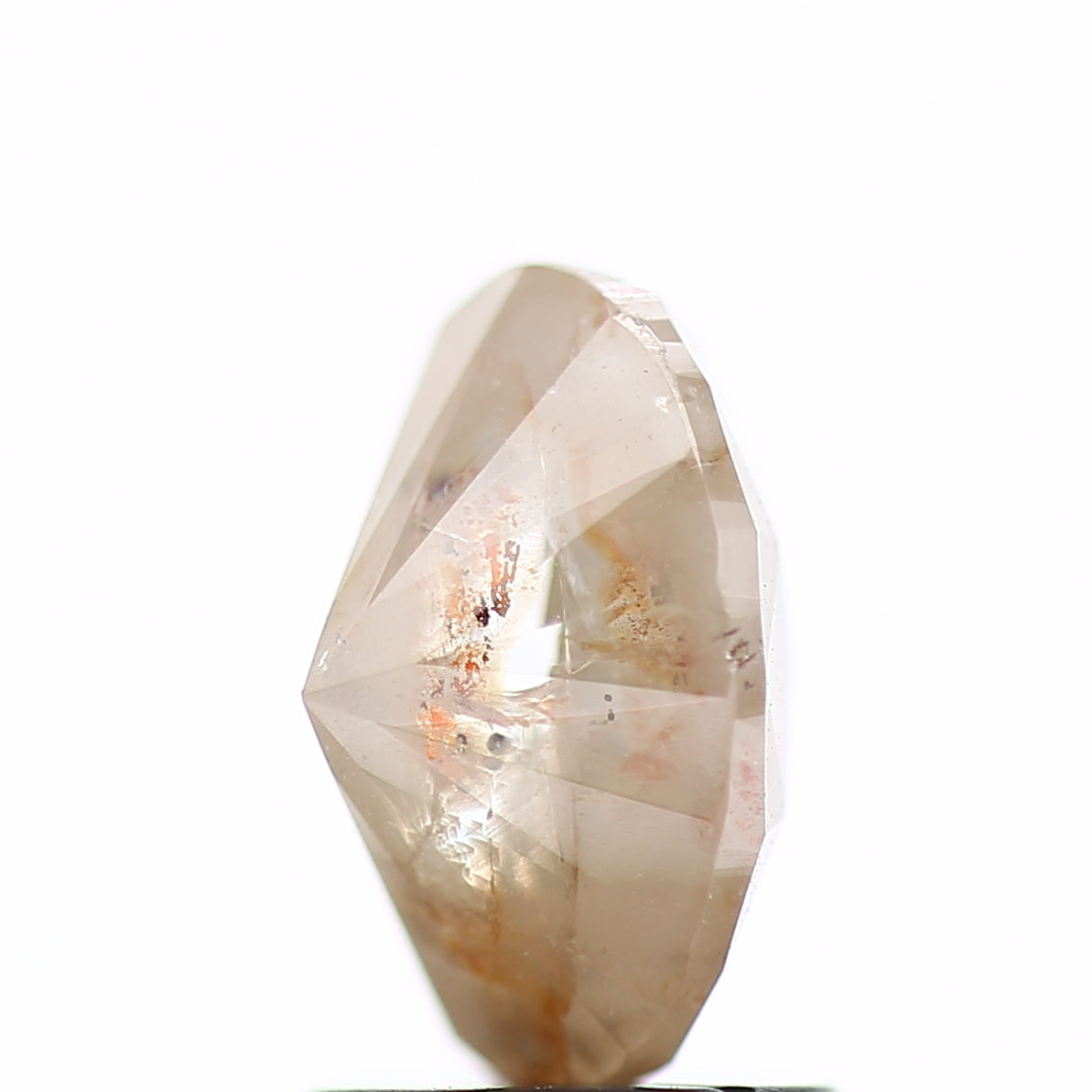 1.81 Carat Peach Oval Salt and Pepper Diamond 8.61 MM