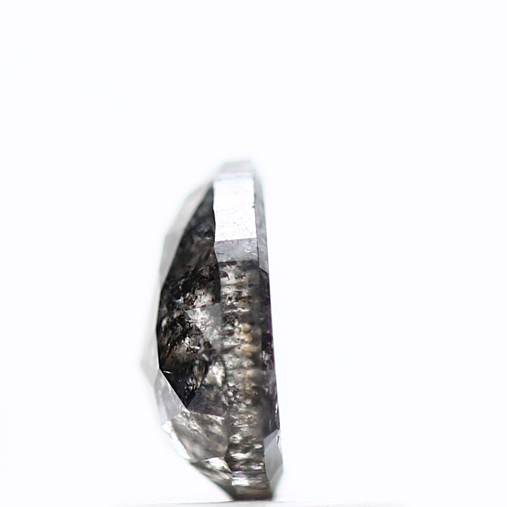 0.86 Carat Natural Gray Diamond Salt and Pepper Pear Diamond 6.52 MM