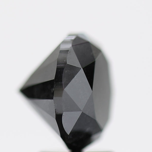 3.29 Carat Fancy Black Round Brilliant Diamond GIA