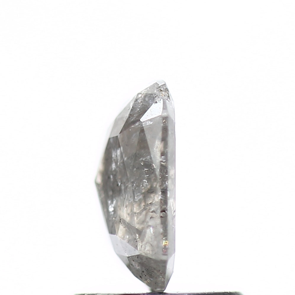 0.84 Carat 6.9 MM Natural Gray Emerald Loose Salt and Pepper Diamond - Blackdiamond