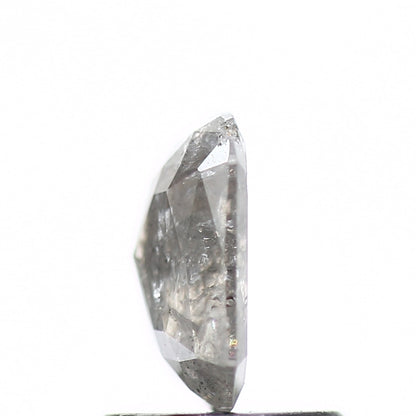 0.84 Carat 6.9 MM Natural Gray Emerald Loose Salt and Pepper Diamond - Blackdiamond