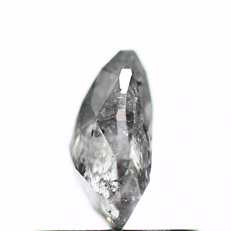 0.70 Carat 6 MM Natural Gray Trillion Cut Salt and Pepper Diamond - Blackdiamond