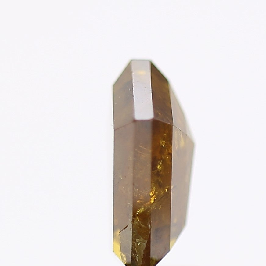 1.53 Carat Natural Fancy Yellow Kite Salt and Pepper Diamond 8.4 MM
