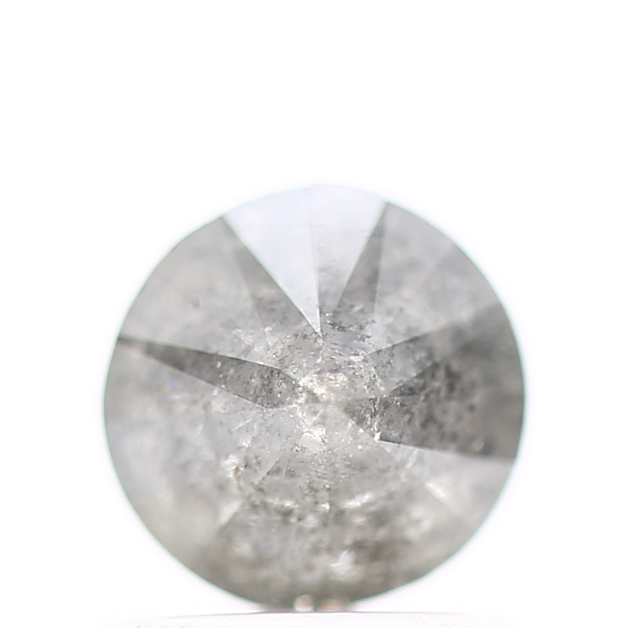1.03 Carat Fancy Gray Round Salt and Pepper Diamond 5.81 MM - Blackdiamond