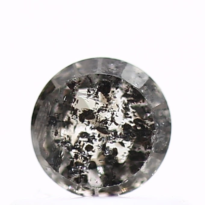 0.41 Carat 4.5 MM Natural Fancy Brown Rose Cut Salt and Pepper Diamond - Blackdiamond