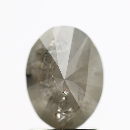 1.51 Carat Fancy Gray Oval Rustic Natural Diamond 8.35 MM