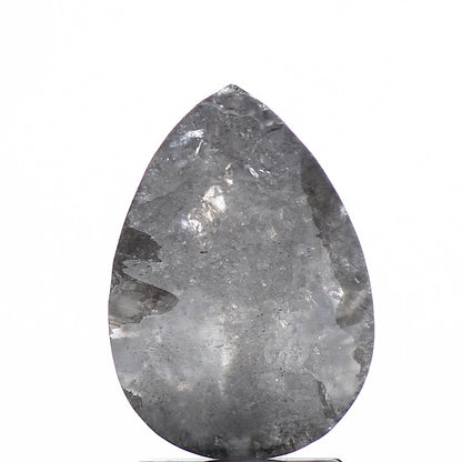 2.28 Carat Dark Salt and Pepper Diamond Pear 10.10 MM