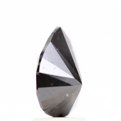 2.16 Carat Natural Black Pear Shape Salt and Pepper Diamond