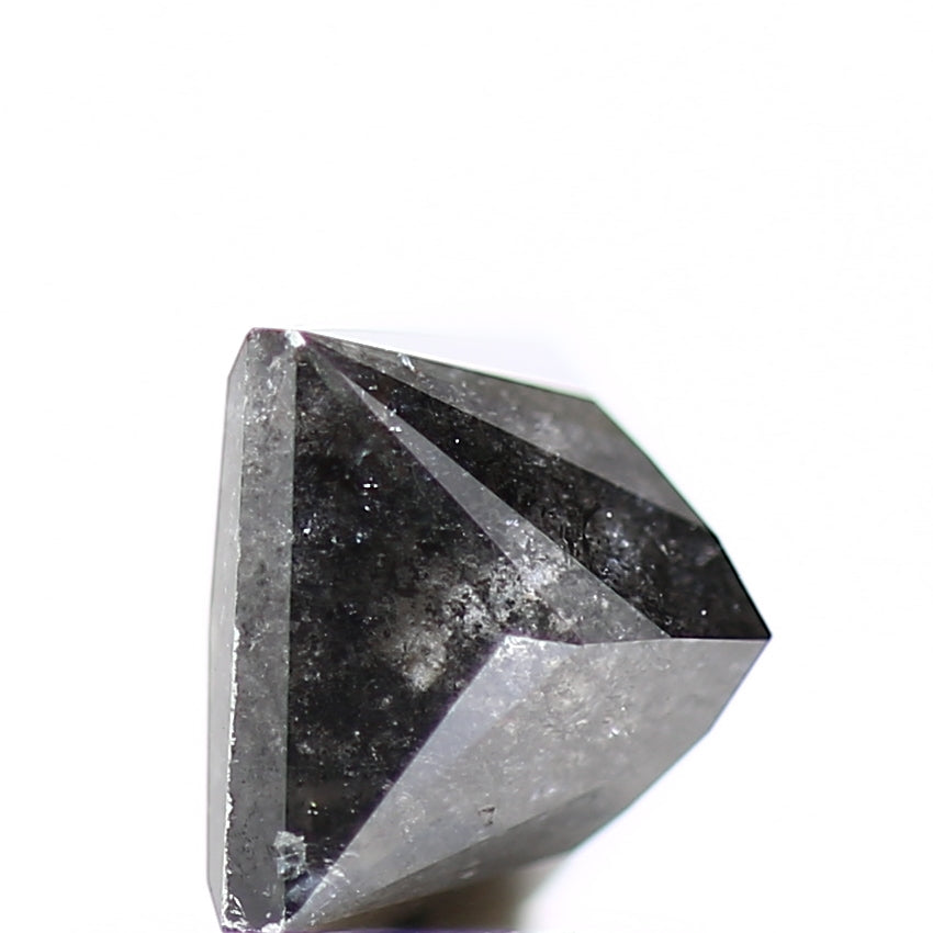 1.13 tcw 5.20 MM Natural Fancy Gray Princess Salt Pepper Diamond - Blackdiamond