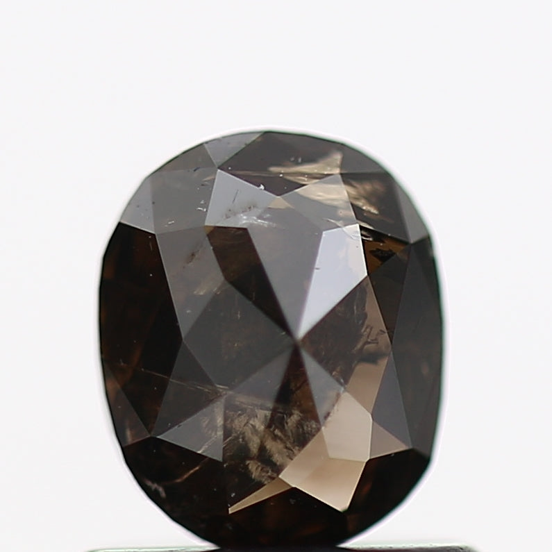 0.79 Carat Cushion Brilliant Rose Cut Brown Diamond 5.9 MM