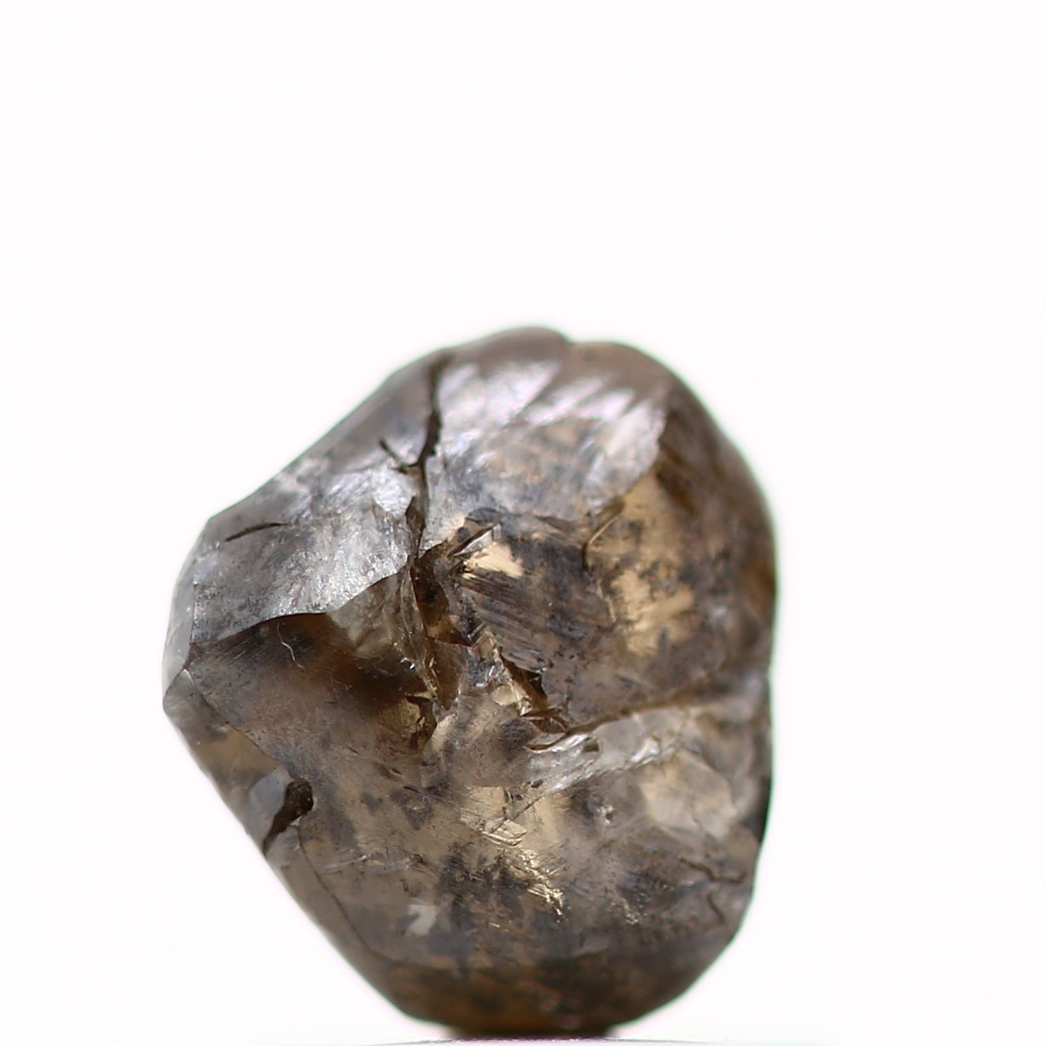 1.20 Carat Fancy Brown Uncut Raw Natural Rough Diamond 6.80 MM - Blackdiamond