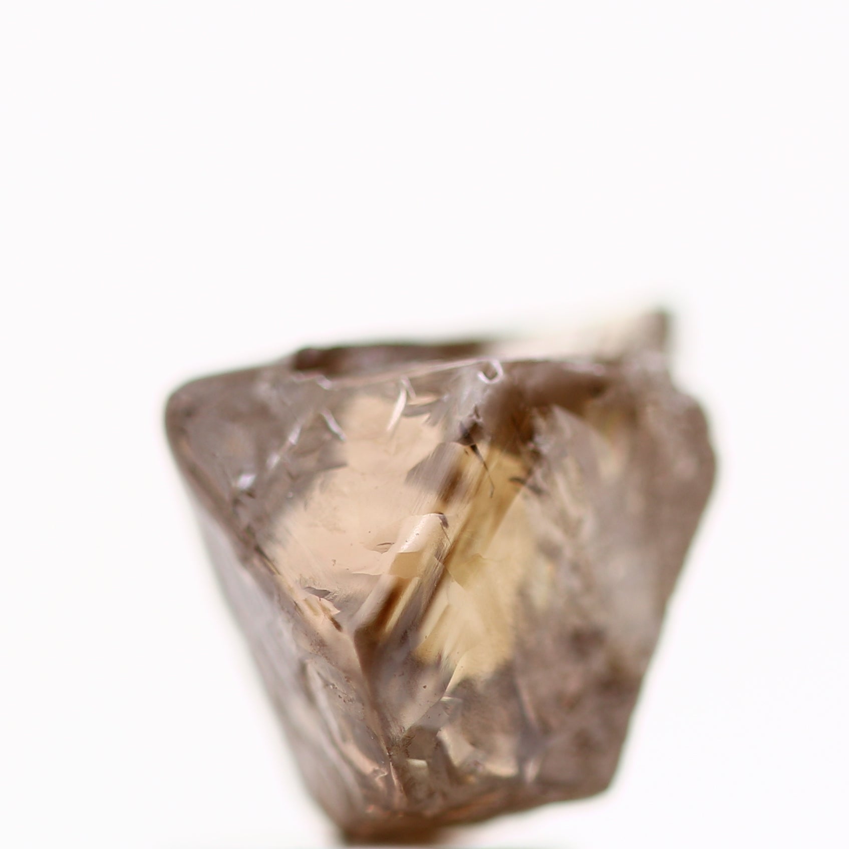 2.42 Carat Fancy Brown Macle Raw Rough Natural Diamond 8.80 MM - Blackdiamond