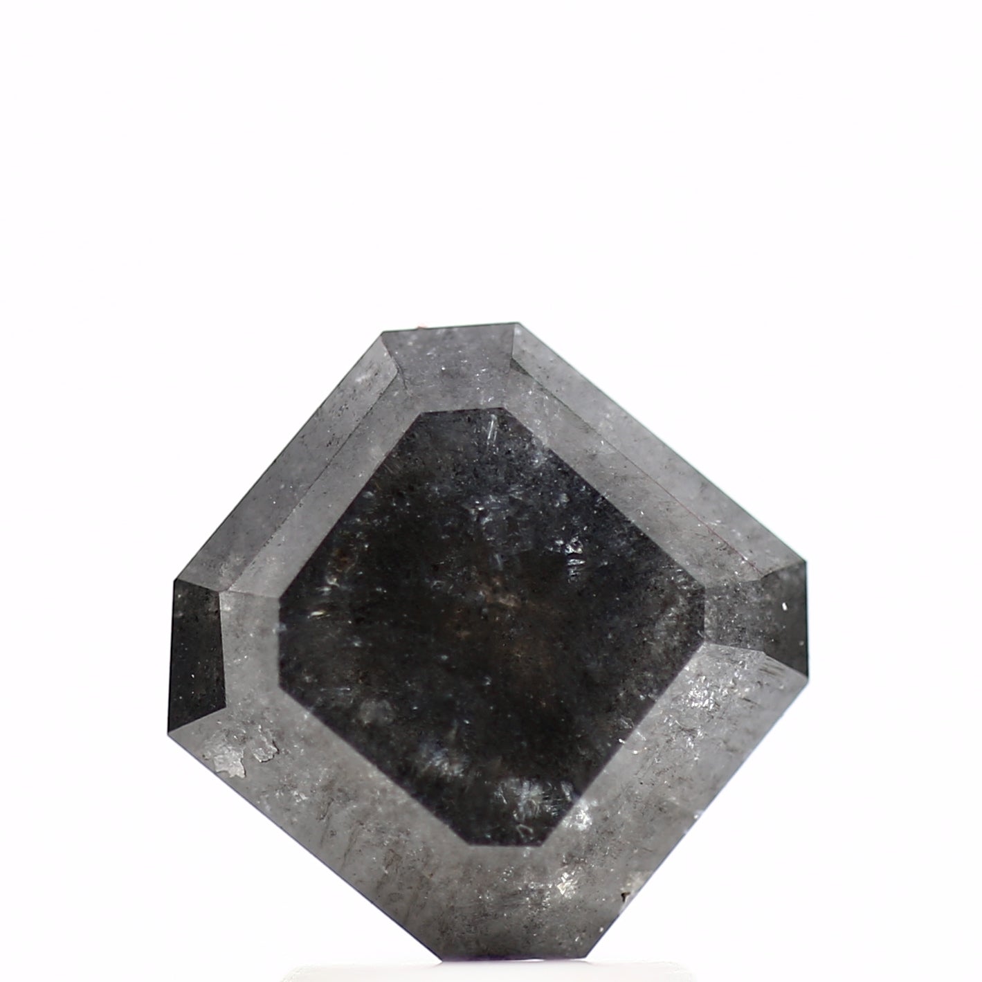 2.93 Carat 7.87 MM Fancy Black Emerald Cut Salt and Pepper Diamond - Blackdiamond