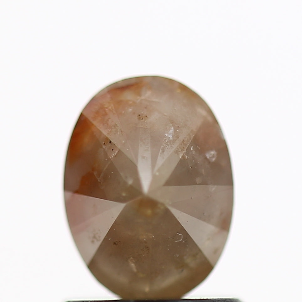 Natural Oval Shaped Orange 1 carat Salt And Pepper Diamond 7 MM