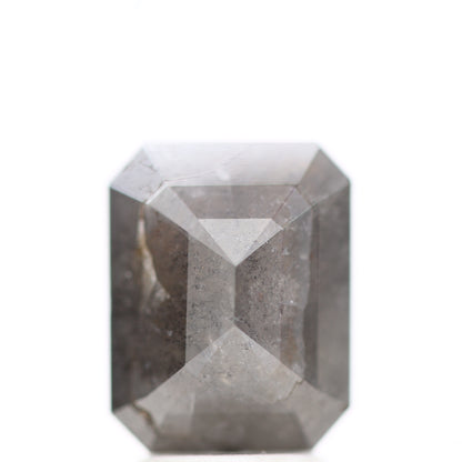 3.23 Carat 9.26 MM Rustic Gray Emerald Salt and Pepper Diamond - Blackdiamond