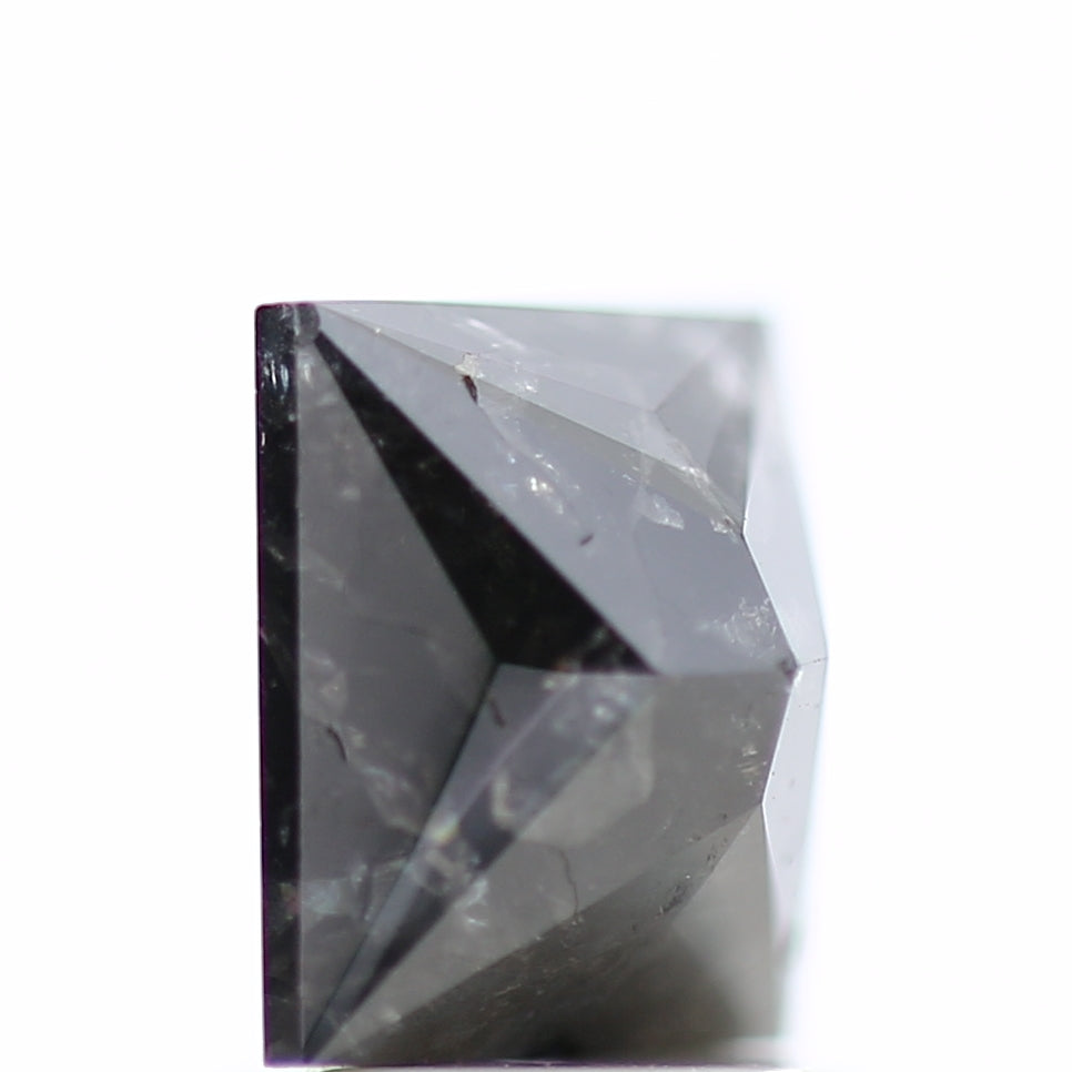 1.5 Ct Black Diamond Natural Princess Cut Loose Stone 6.47 MM