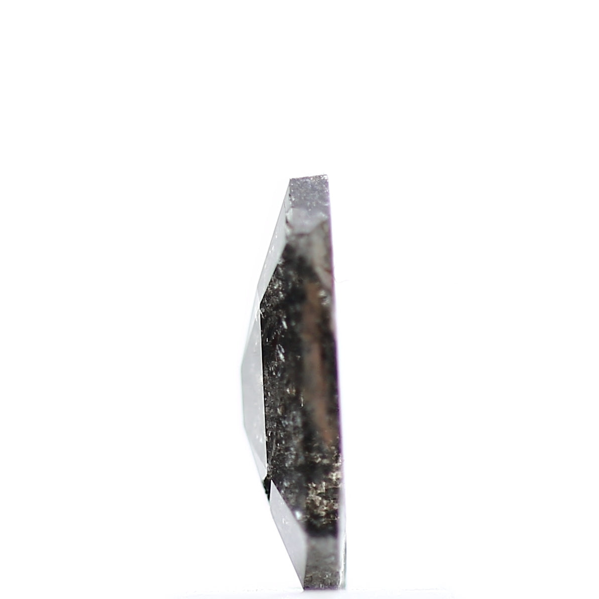 0.81 Carat 7.80 MM Natural Gray Emerald Salt and Pepper Loose Diamond - Blackdiamond