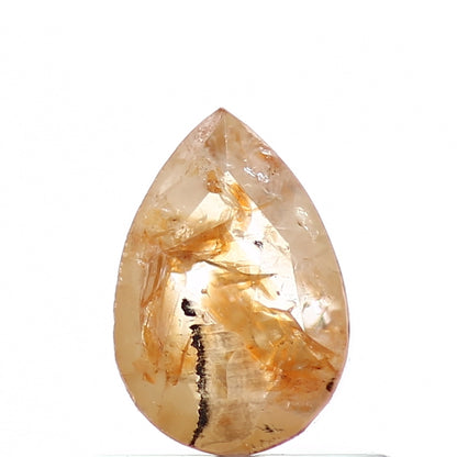 0.38 Carat Natural Pear Rose Cut Rustic Orange Diamond SDM460