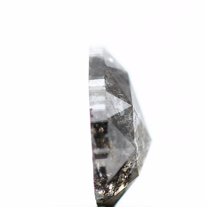 1.45 Carat Pear Natural Rose Cut Salt And Pepper Diamond 8.8 MM