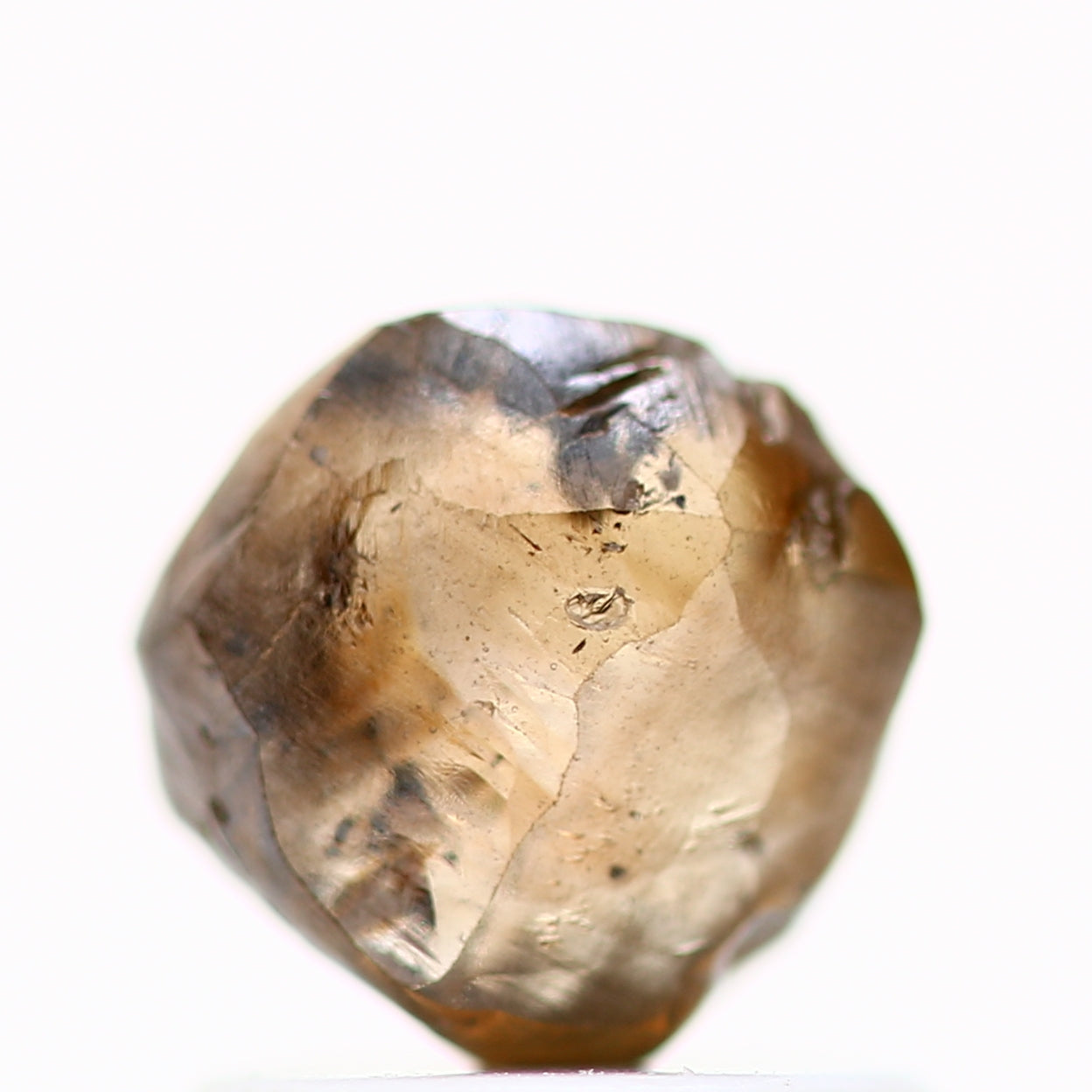 1.12 Carat Cognac Brown Crystal Uncut Rough Natural Diamond 6.1 MM - Blackdiamond