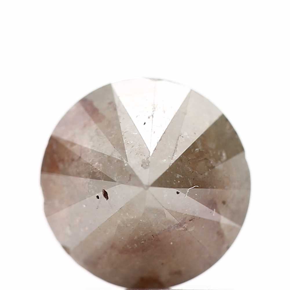 1.60 Carat Red Gray Diamond, Round Shape, Natural Diamond 6.8 MM - Blackdiamond