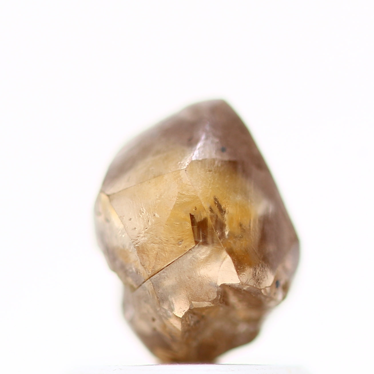 1.23 Carat Natural Fancy Cognac Brown Crystal Rough Diamond 5.80 MM - Blackdiamond