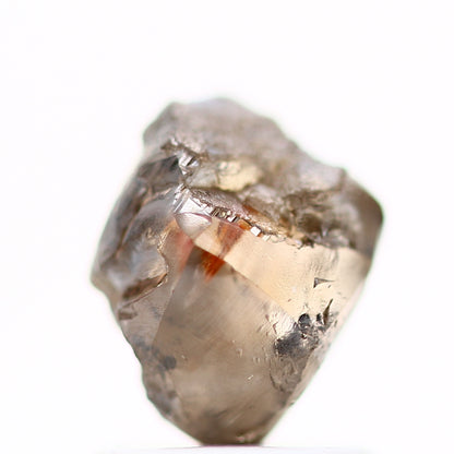 1.41 Natural Fancy Cognac Brown Crystal Uncut Rough Diamond 7.30 MM - Blackdiamond