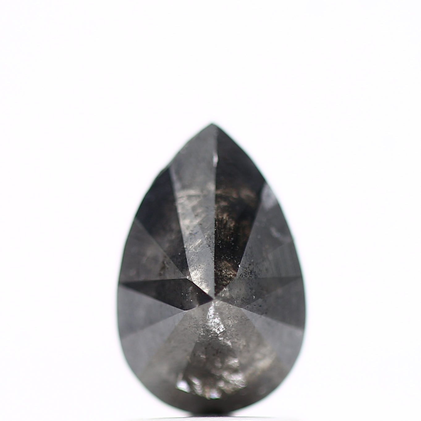 1.37 Carat Fancy Black Natural Pear Loose Diamond 9.10 MM