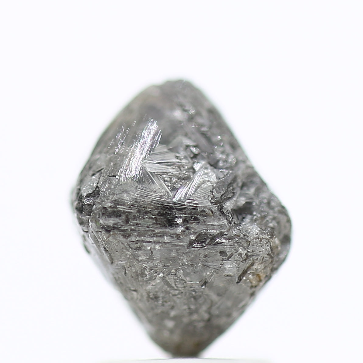 2.87 Carat Rough Diamonds Octahedron Uncut Raw Diamond 7.4 MM - Blackdiamond