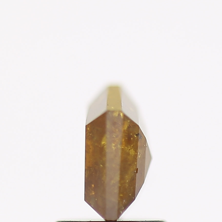 1.44 Carat Natural Fancy Yellow Kite Salt and Pepper Diamond 9.1 MM