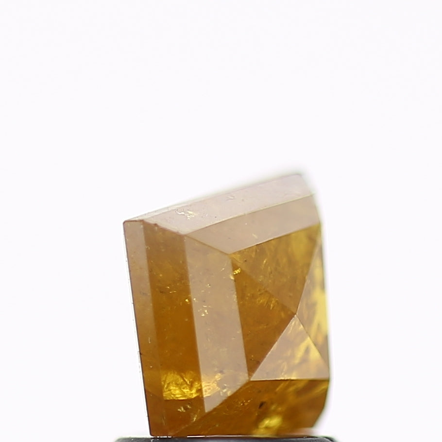 1.44 Carat Natural Fancy Yellow Kite Salt and Pepper Diamond 8.7 MM