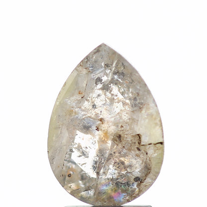 1.74 Carat Natural Gray Salt and Pepper Pear Diamond