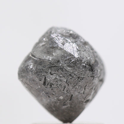 2.22 Carat Fancy Gray Octahedron Natural Raw Rough Diamond 7.40 MM - Blackdiamond