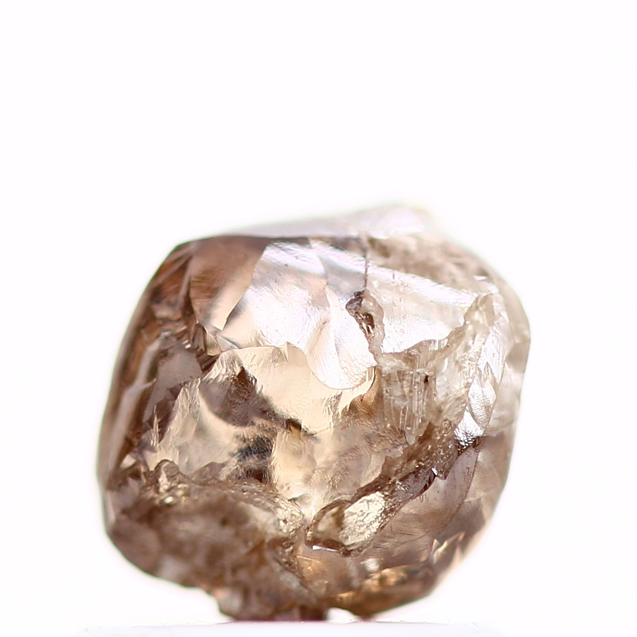 1.06 Carat Natural Cognac Brown Crystal Uncut Rough Diamond 5.85 MM - Blackdiamond