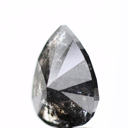 3.04 Carat Natural Black Salt and Pepper Pear Diamond sd9246