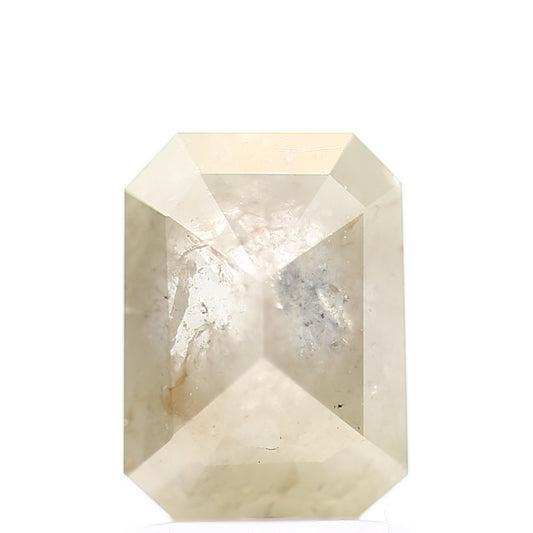 1.79 Carat 7.55 MM Emerald Cut Gray Natural Loose Rustic Diamond - Blackdiamond