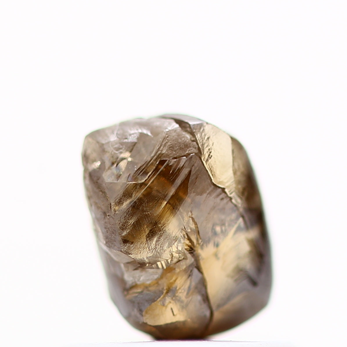 0.81 Carat Raw Diamond Natural Yellow Brown Rough Diamond 5.50 MM - Blackdiamond