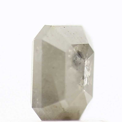 1.01 Carat 5.96 MM Rustic Gray Emerald Cut Salt and Pepper Diamond - Blackdiamond