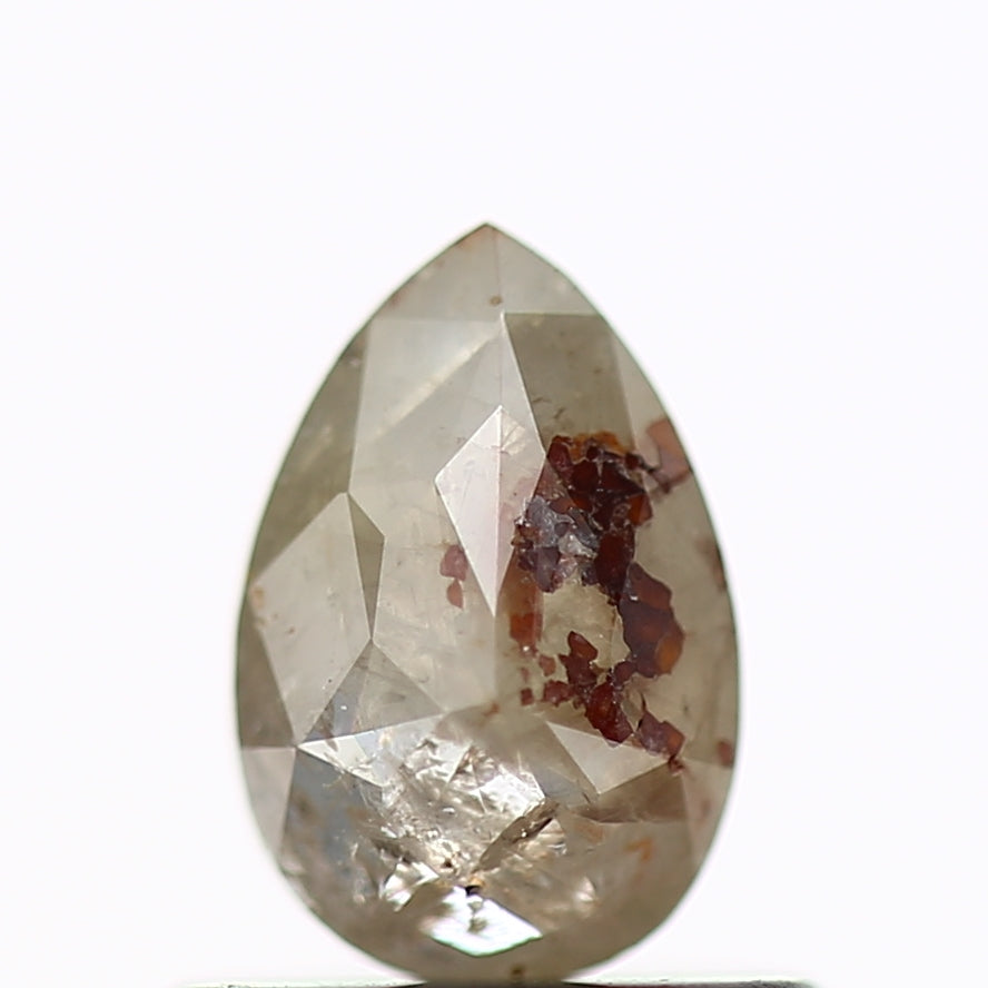 0.56 Carat Natural Pear Rustic Gray Brilliant Loose Diamond SDM383