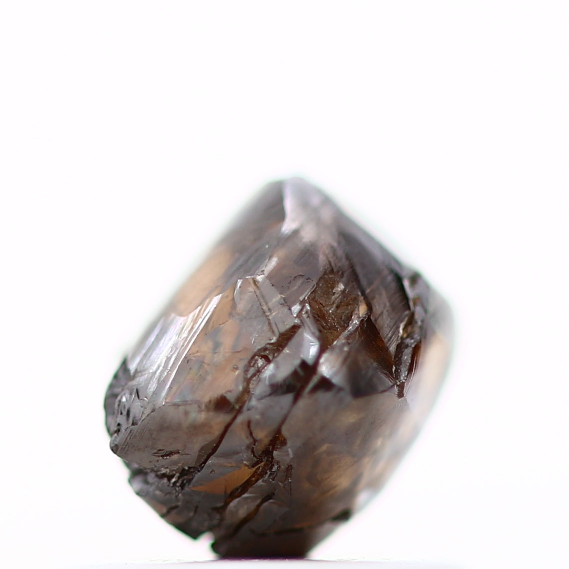 0.83 Carat Natural Cognac Brown Crystal Raw Rough Diamond 5.25 MM - Blackdiamond