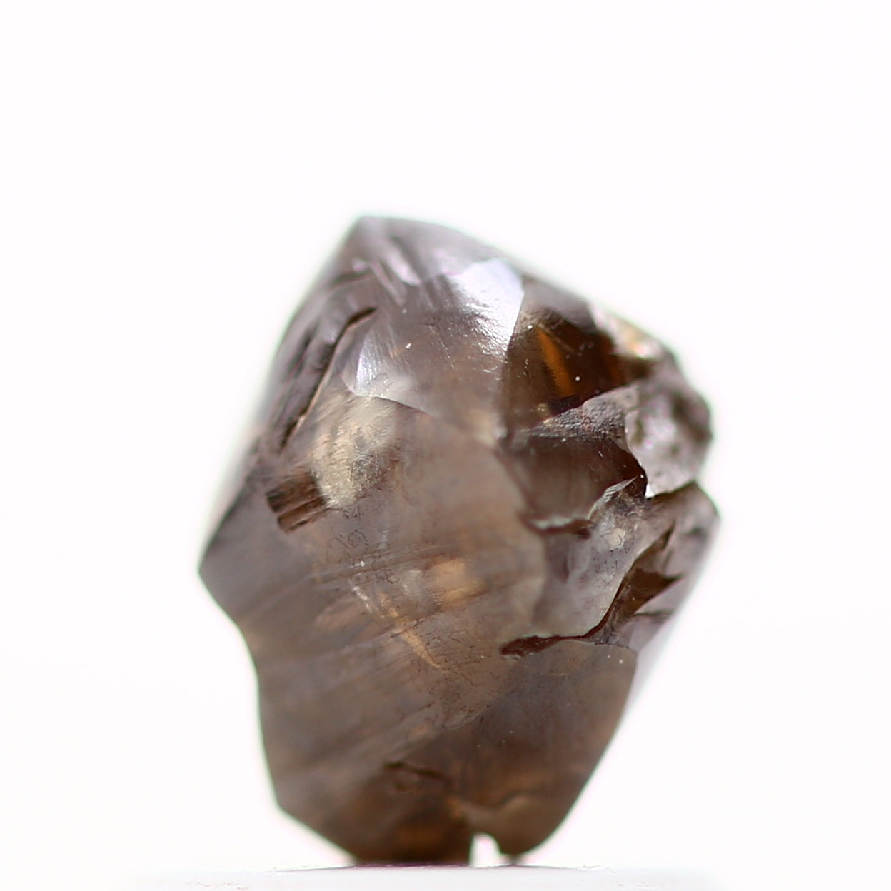 1.12 Carat Natural Octahedron Brown Rough Diamond 6.40 MM - Blackdiamond