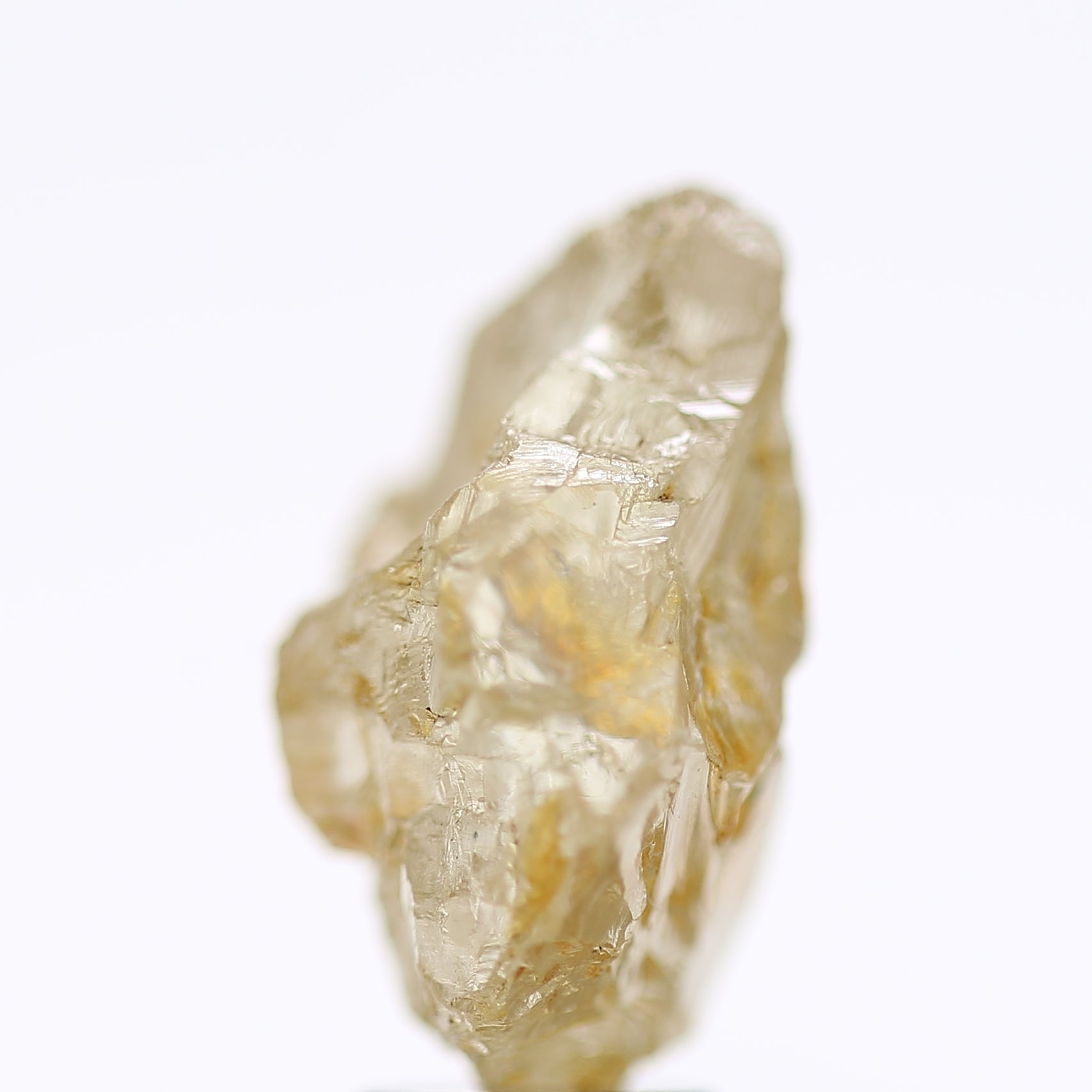 6.73 Carat Natural Fancy Yellow Champagne Rough Diamond 13 MM