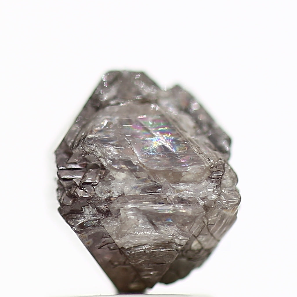 2.19 Carat Fancy Pink Purple Raw Octahedron Rough Diamond 6.75 MM - Blackdiamond