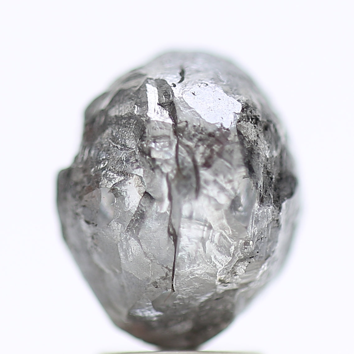 6.32 Carat Natural Fancy Gray Rough Diamond For Custom Raw Ring Design