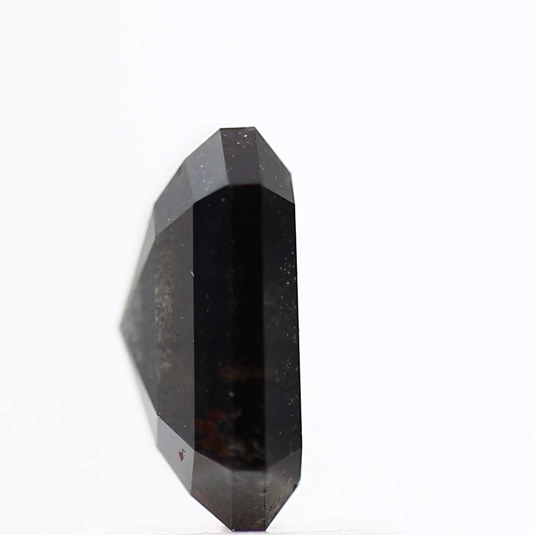 1.55 Carat 7.72 MM Fancy Black Diamond Emerald Shape - Blackdiamond