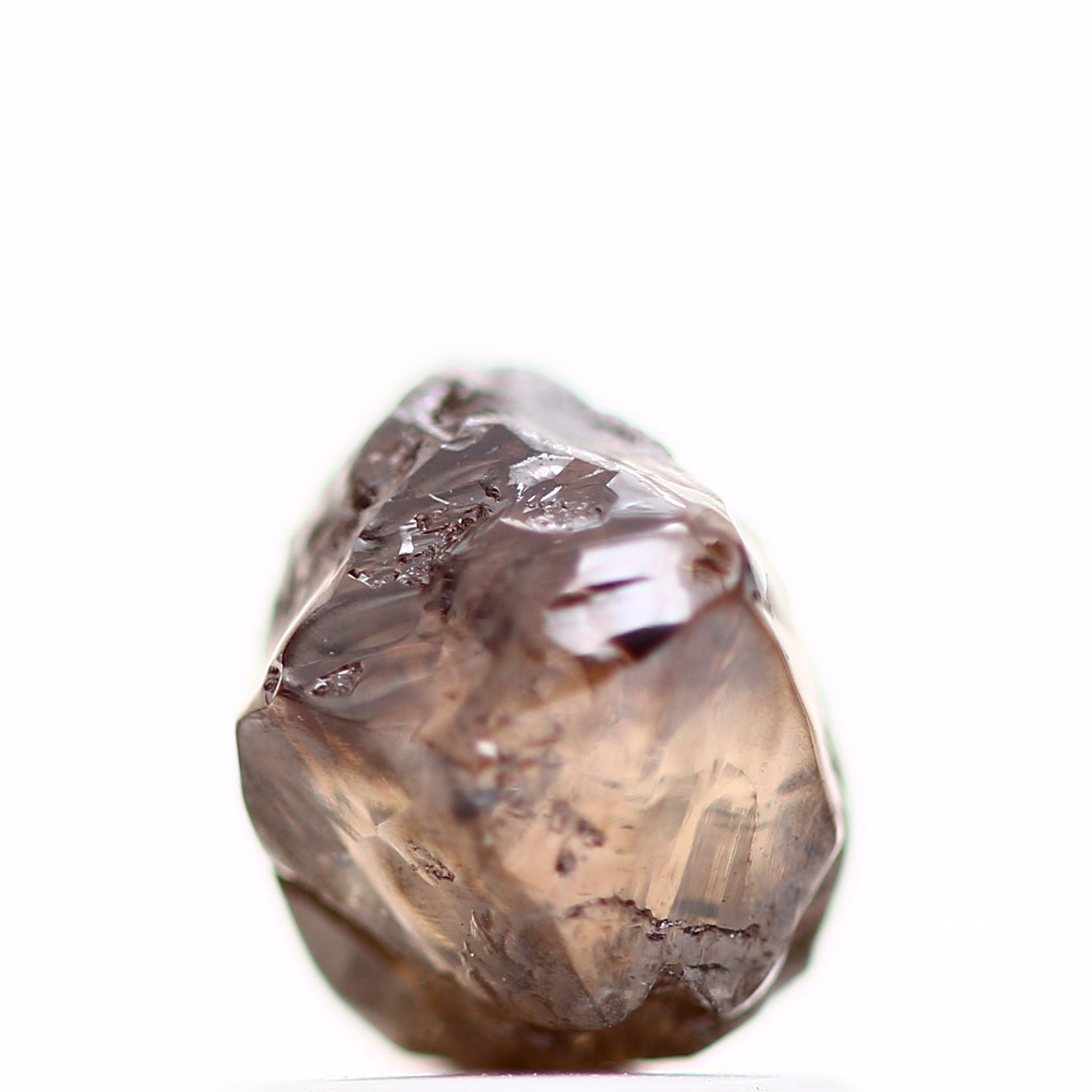 1.75 Carat Natural Fancy Cognac Brown Crystal Raw Rough Diamond 6.6 MM - Blackdiamond