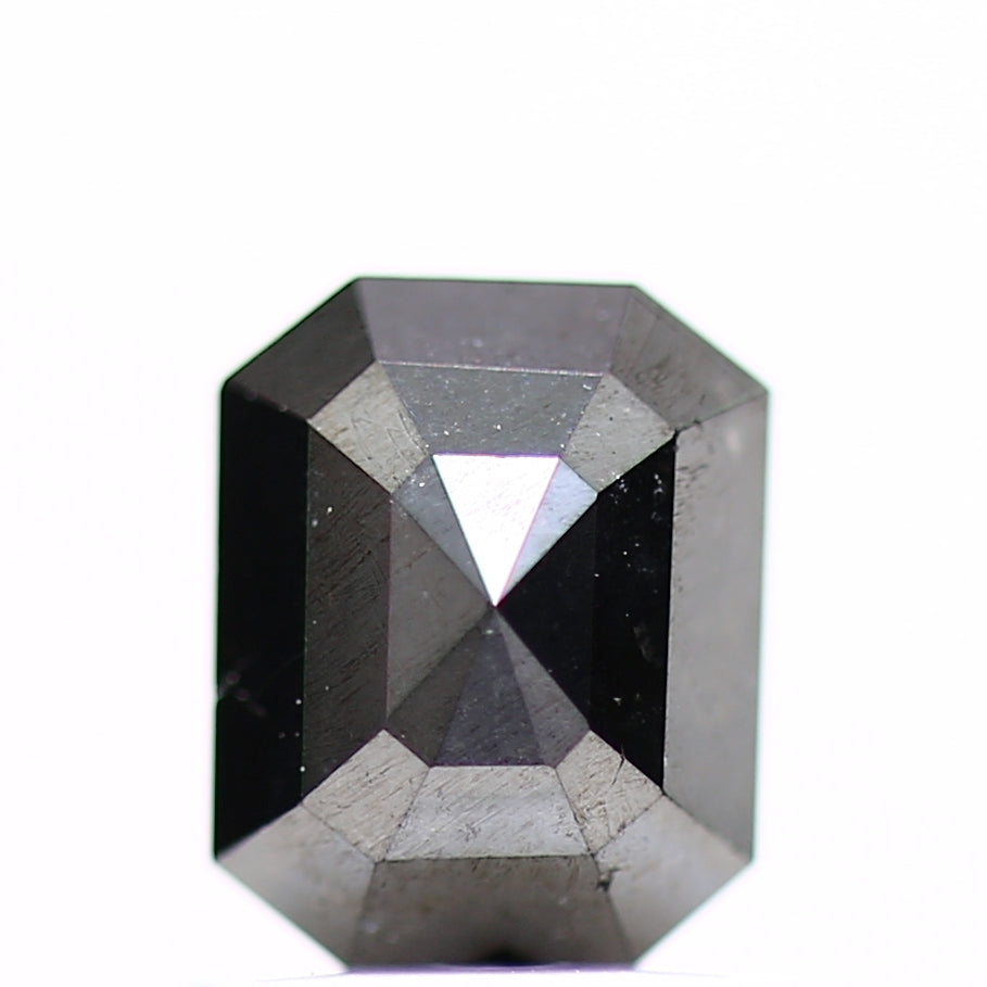 1.01 Carat 6.10 MM Natural Emerald Black Loose Salt and Pepper Diamond - Blackdiamond