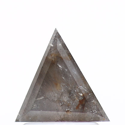 0.73 Carat 6.98 MM Natural Fancy Gray Triangle Salt and Pepper Diamond - Blackdiamond