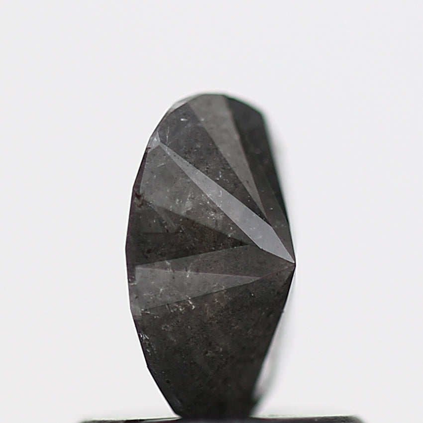 0.57 Carat Fancy Gray Oval Salt Pepper Diamond 6.48 MM