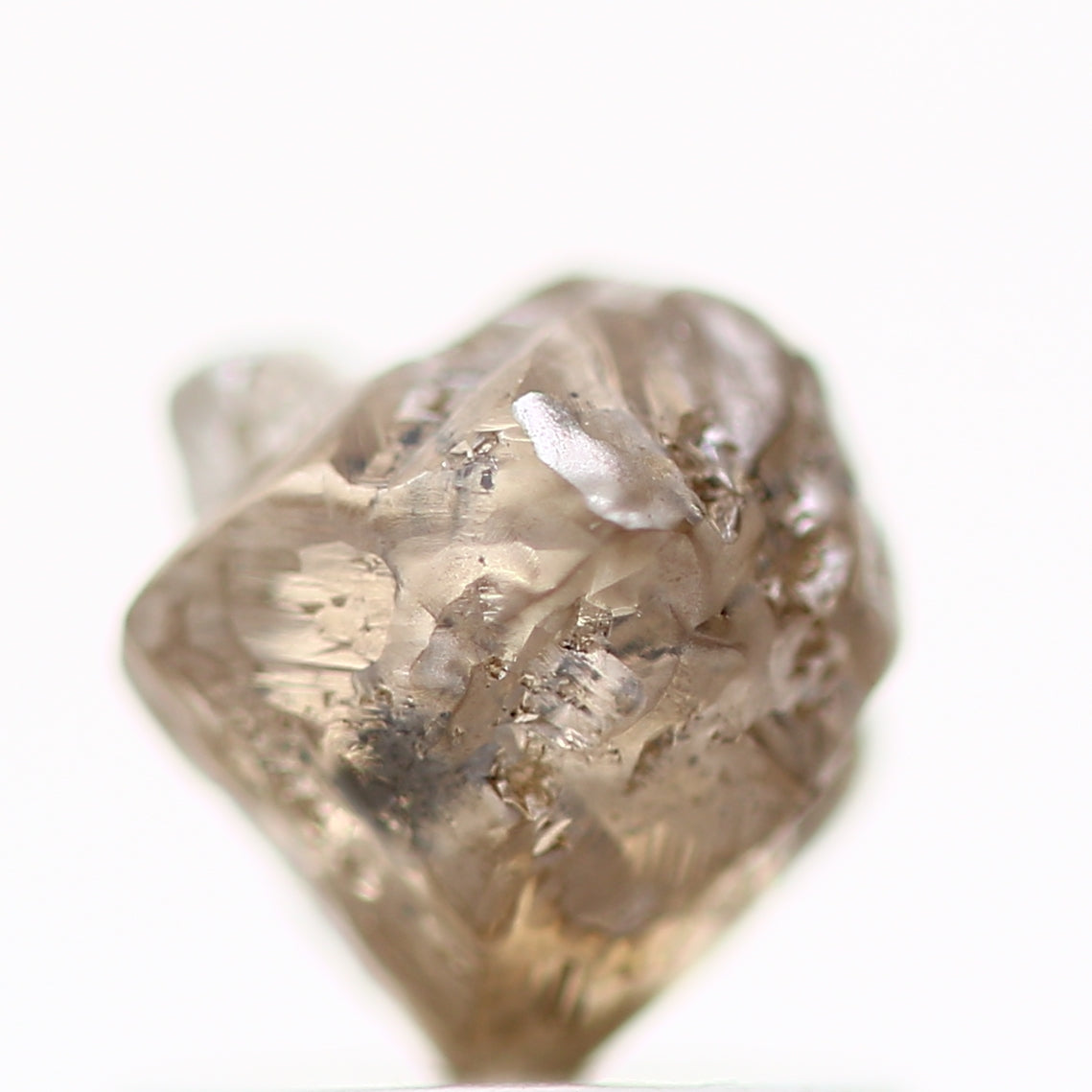 1.22 Carat Fancy Champagne Brown Crystal Raw Rough Diamond 5.30 MM - Blackdiamond